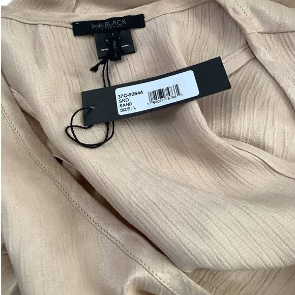 Bobi Beige Women Cropped Woven Satin Tank Size Large - Picture 12 of 13